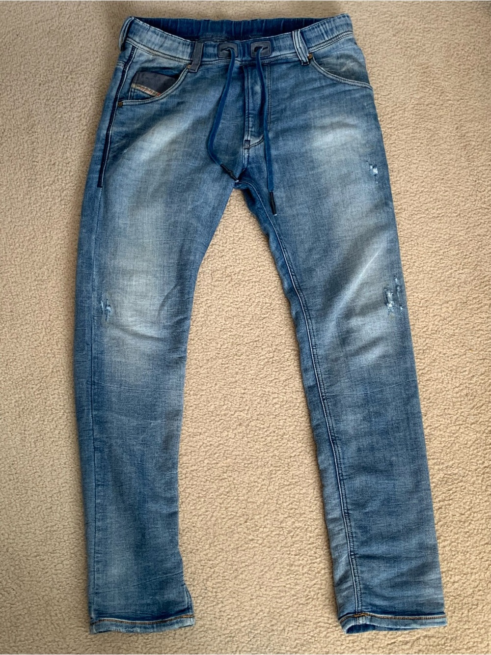 Men's Krooley diesel Blue Distressed joggers
